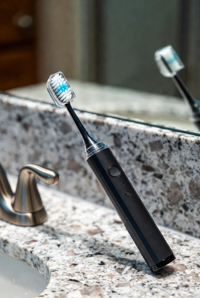 electronic toothbrush designed for teeth and gums care.
